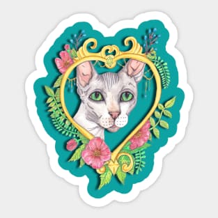 Hairless Sphinx Cat Sticker